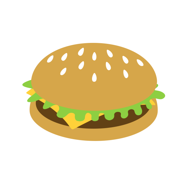 Гамбургер мультяшный