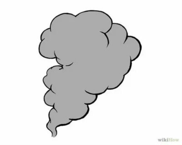 Мультяшное облако дыма