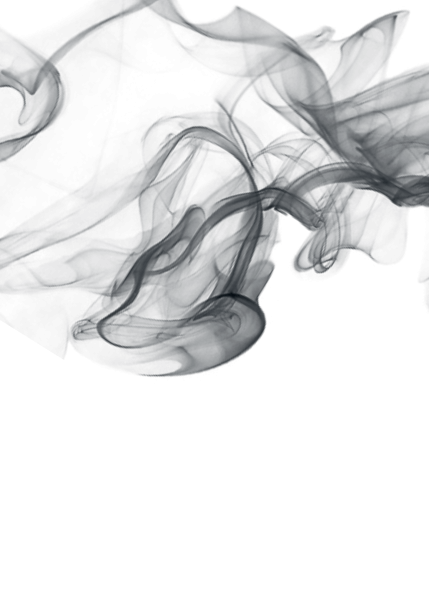 Серый дым на белом фоне