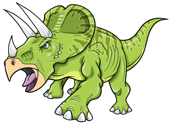 Динозавры мультяшные на белом фоне