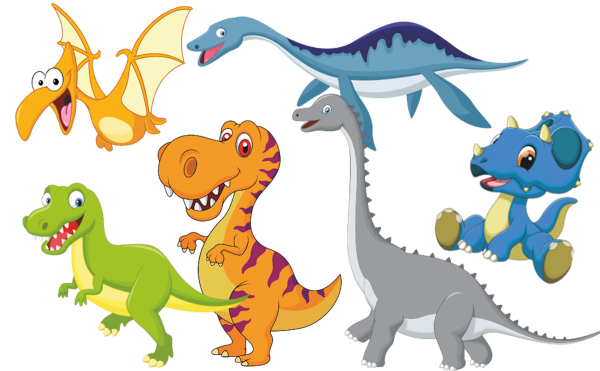 Динозавры мультяшные