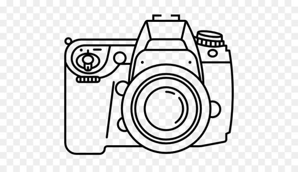 Фотоаппарат сбоку вектор