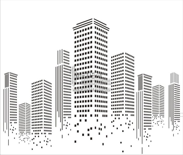 Город на белом фоне