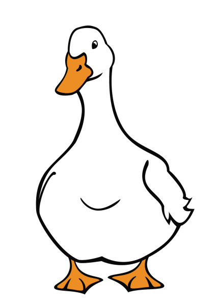 Гусь нарисованный