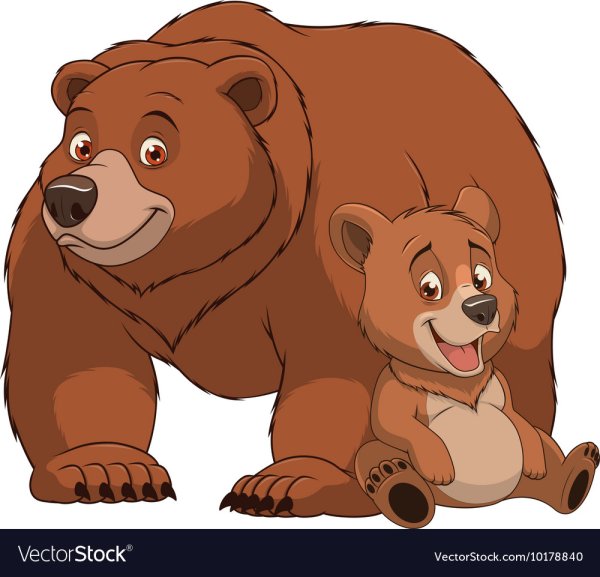 Животные медведь мультяшный