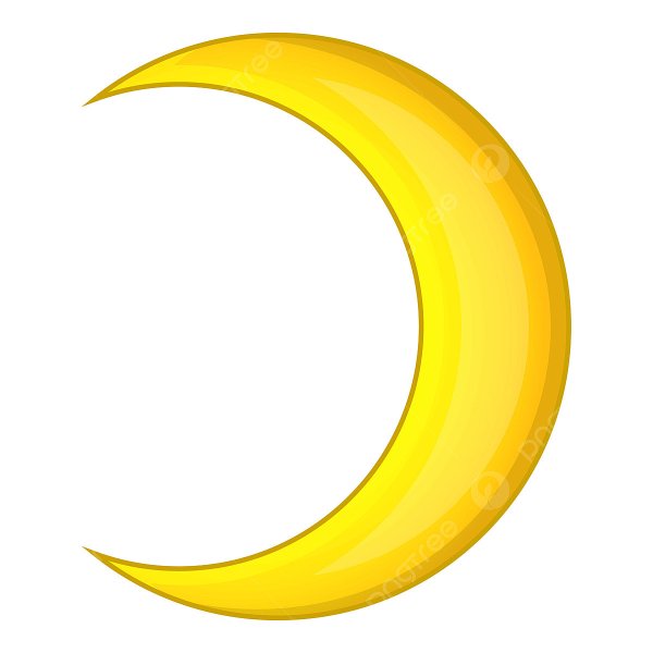 Полумесяц желтого цвета