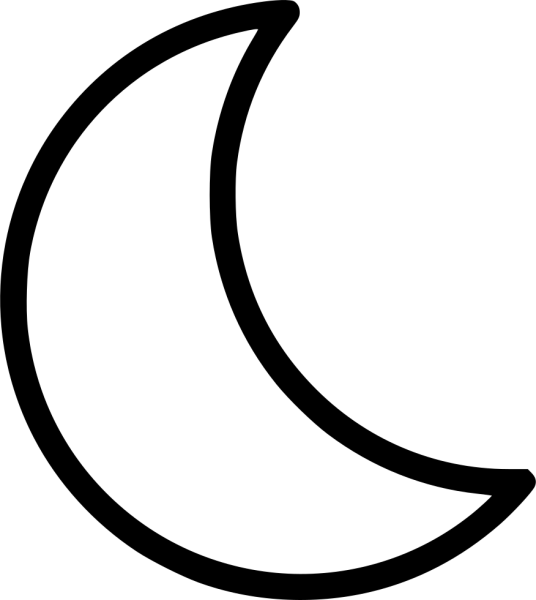 Полумесяц на белом фоне