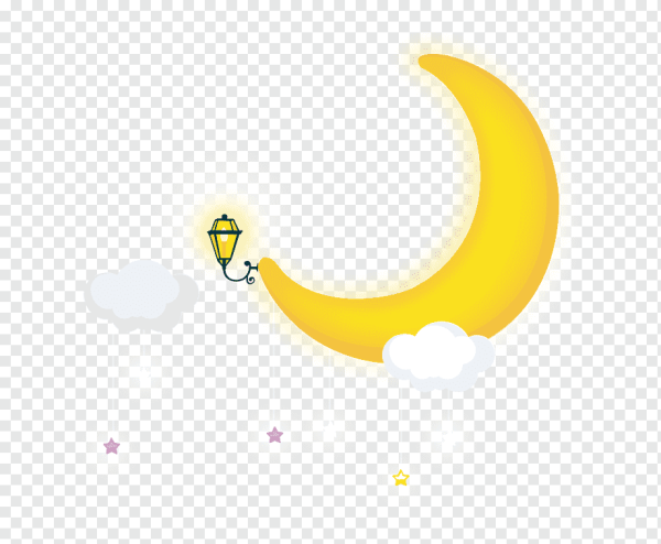 Месяц для детей на прозрачном фоне