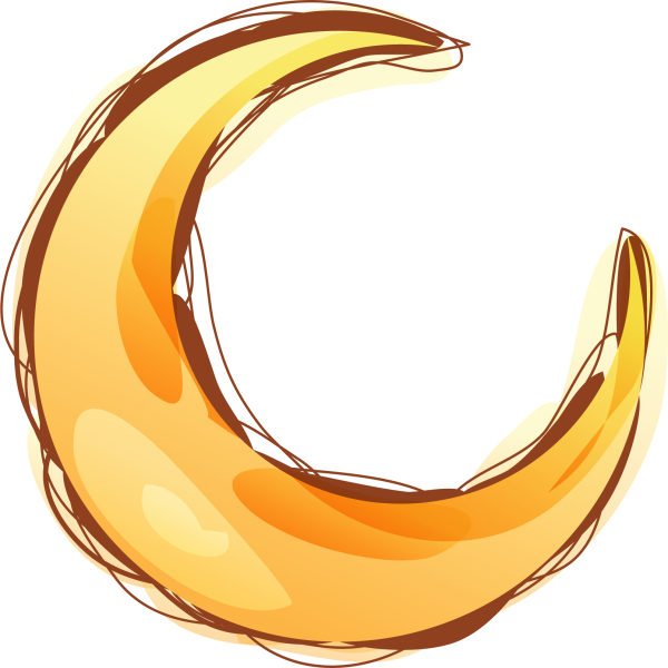 Месяц на белом фоне