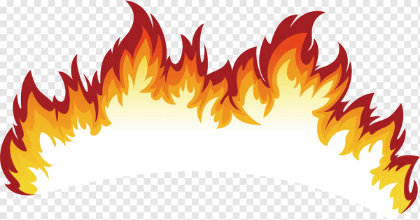 Огонь на прозрачном фоне