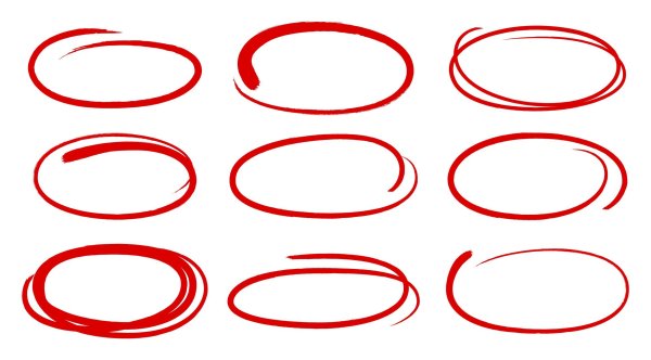 Овал от руки