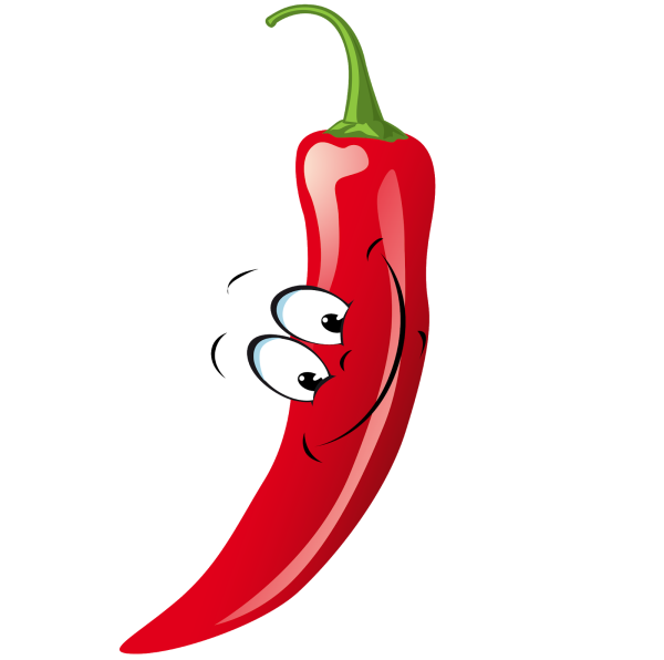 Острый перец на белом фоне