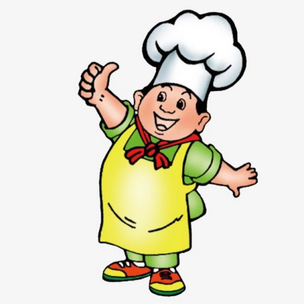 Поваренок на прозрачном фоне