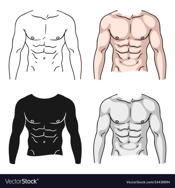 Мужской торс силуэт