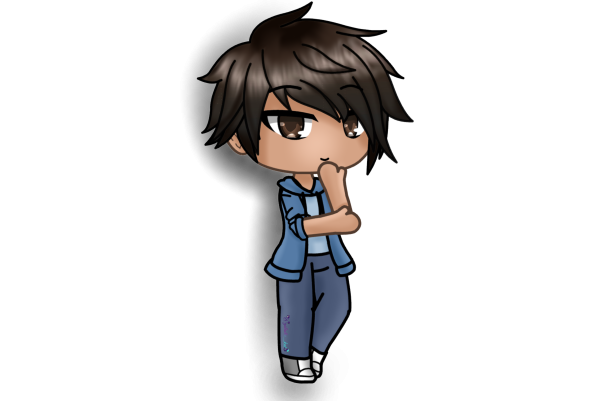 Пресс гача лайф для мальчиков на прозрачном фоне