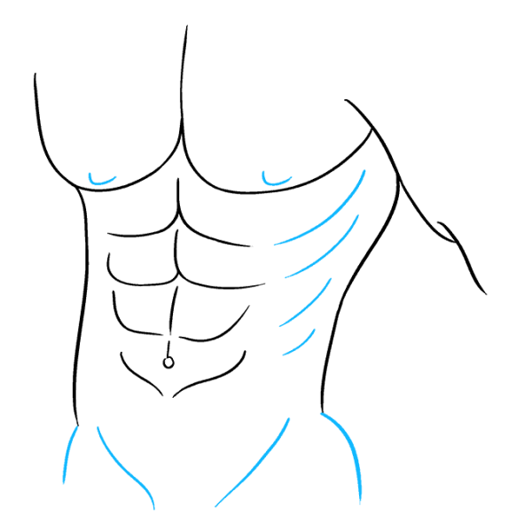 Рисунок мужского пресса