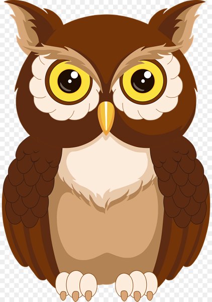 Сова клипарт на прозрачном фоне