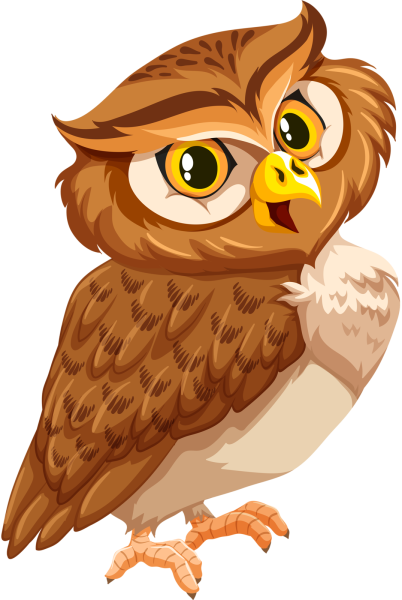 Филин на белом фоне