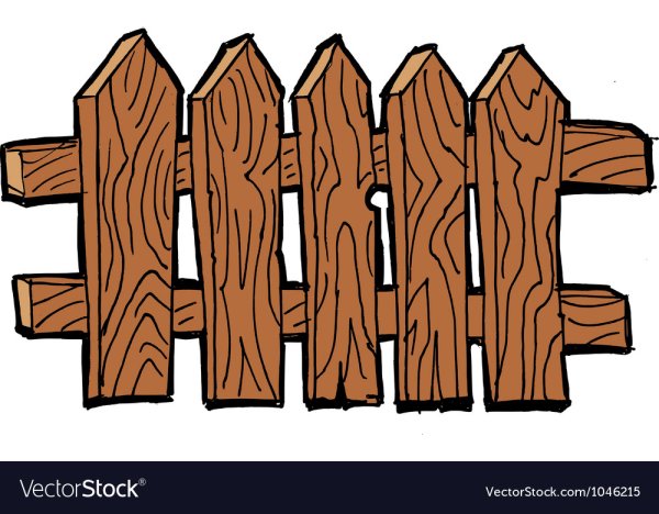 Забор на белом фоне