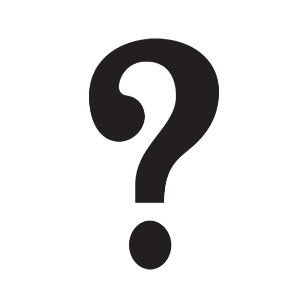 Знак вопроса черный