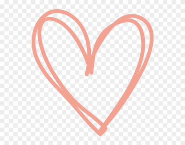 Сердечко без фона контур