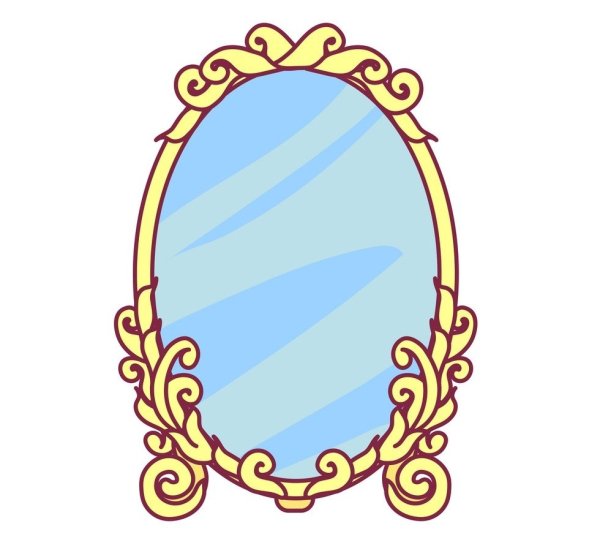 Зеркало на прозрачном фоне