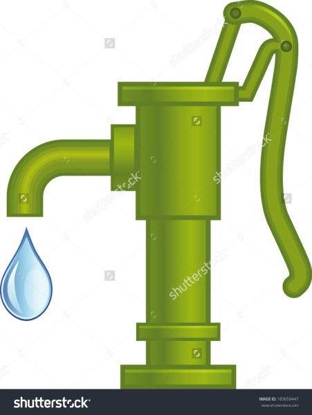 Насос для воды на прозрачном фоне