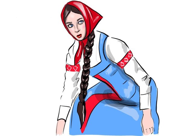 Настенька из Морозко рисунок