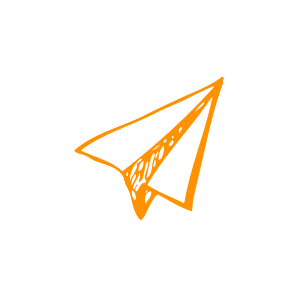 Желтый бумажный самолетик