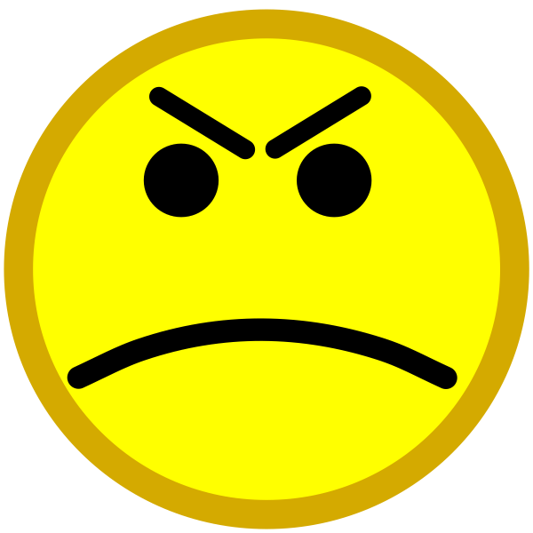 Сердитый смайлик