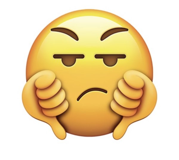 Смайлик палец вниз