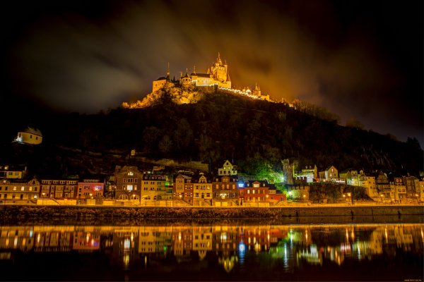 Кохем Германия ночью