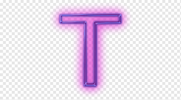 Неоновая буква t