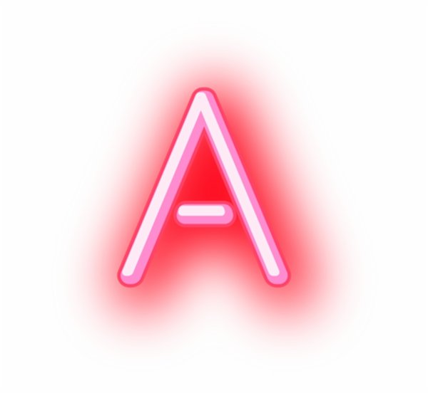 Неоновые буквы на прозрачном фоне