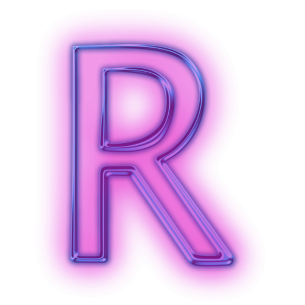 Буква я фиолетовая