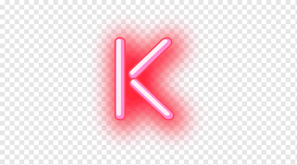 Неоновая буква k