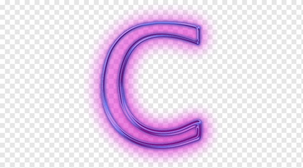 Неоновая буква c