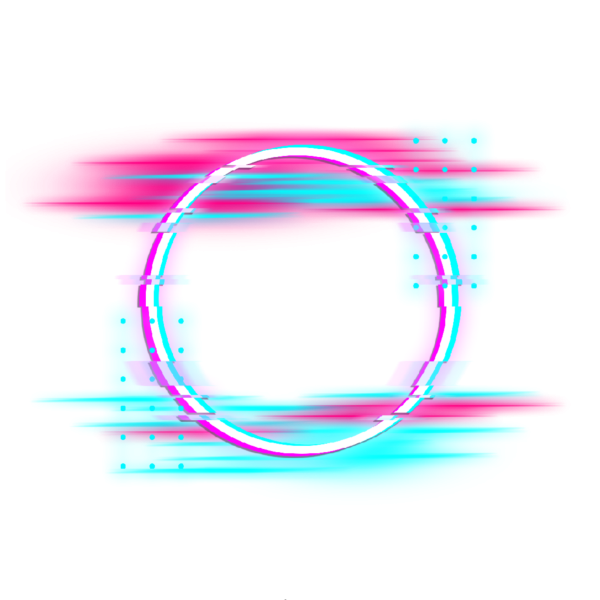 Неоновый круг без фона для фотошопа