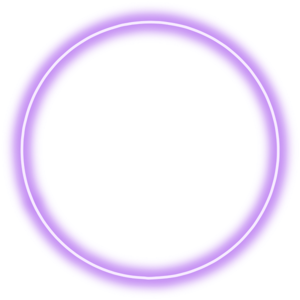 Неоновый круг на прозрачном фоне