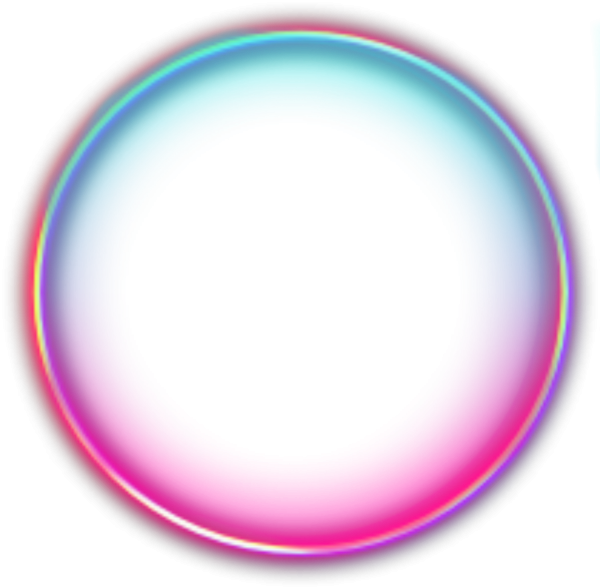 Неоновый круг на прозрачном фоне