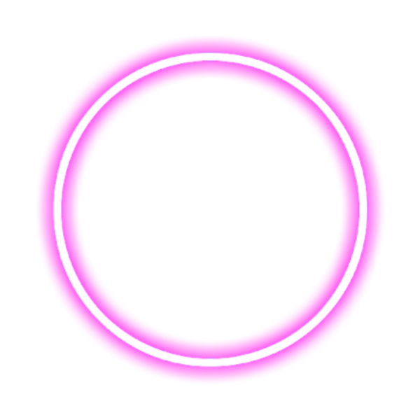 Неоновый круг на белом фоне