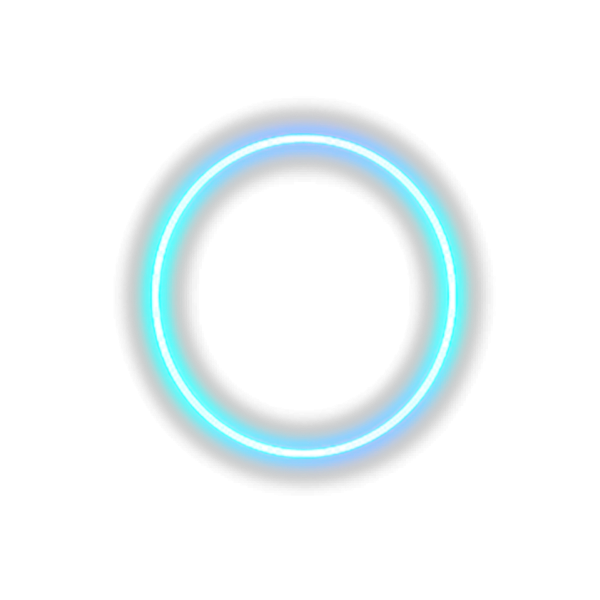Неоновый круг без фона