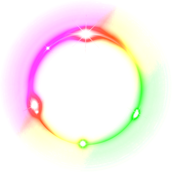 Неоновый круг на белом фоне