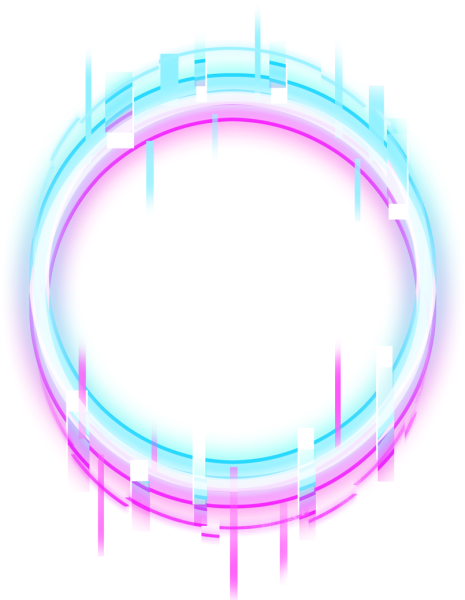 Круглая рамка неон