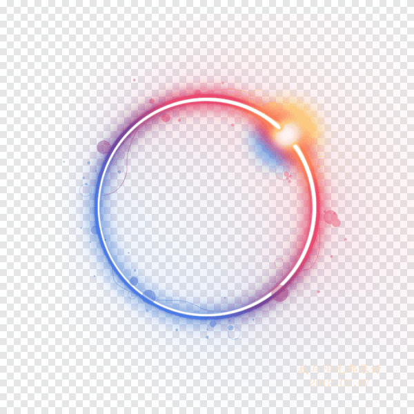 Неоновый прозрачный круг