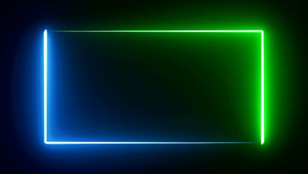 Неоновая рамка прямоугольная