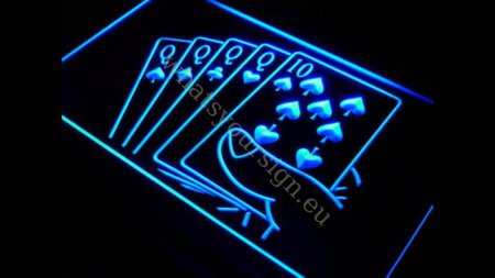 Неоновая вывеска карта