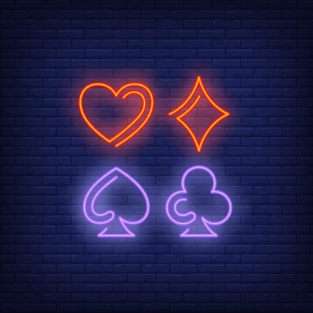 Неоновая вывеска карта