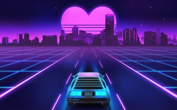 Retro Wave Делориан