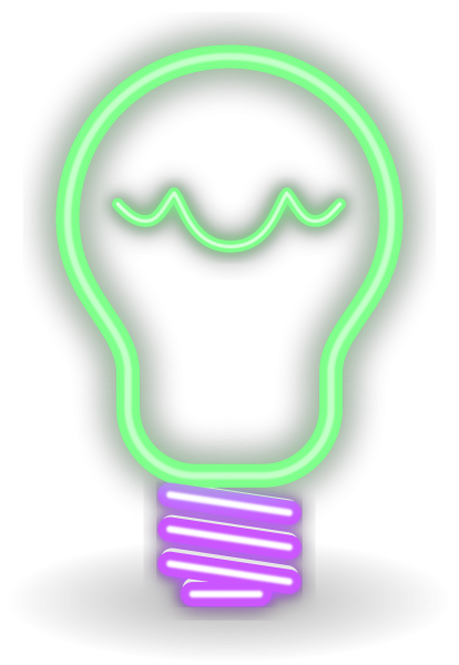 Неоновая иконка на белом фоне